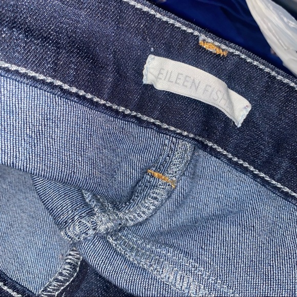 Eileen Fisher dark blue denim plus size jeans size 14 - Picture 3 of 5